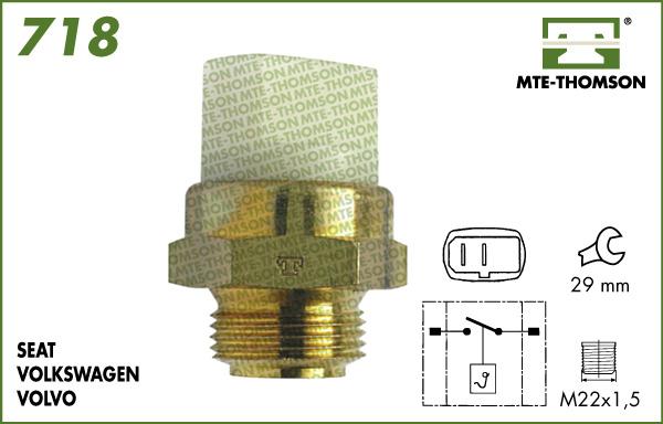 MTE-Thomson 718.95/90 - Термовимикач, вентилятор радіатора / кондиціонера autozip.com.ua