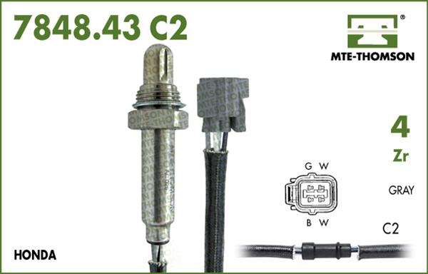 MTE-Thomson 7848.43.063C2 - Лямбда-зонд, датчик кисню autozip.com.ua