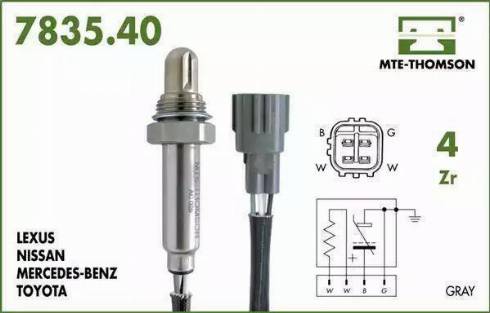 MTE-Thomson 7835.40.070 - Лямбда-зонд, датчик кисню autozip.com.ua