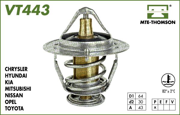 MTE-Thomson VT443.82 - Термостат, охолоджуюча рідина autozip.com.ua
