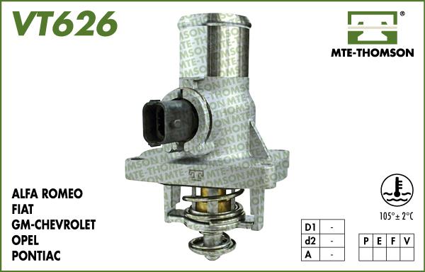 MTE-Thomson VT626.105 - Термостат, охолоджуюча рідина autozip.com.ua
