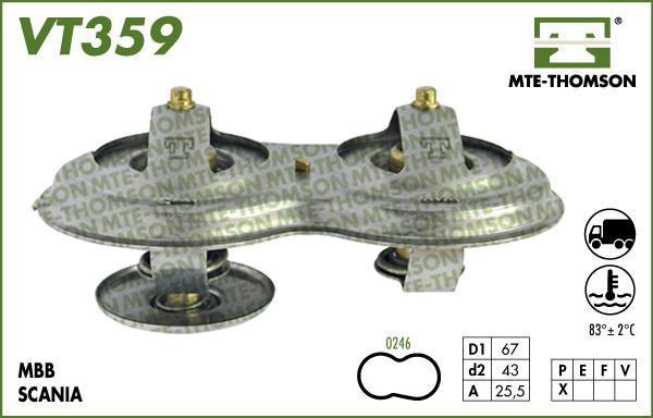 MTE-Thomson VT359.75 - Термостат, охолоджуюча рідина autozip.com.ua