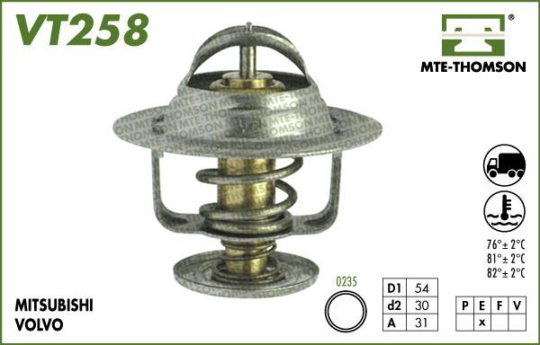 MTE-Thomson VT258.76 - Термостат, охолоджуюча рідина autozip.com.ua