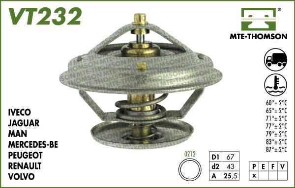 MTE-Thomson VT232.83 - Термостат, охолоджуюча рідина autozip.com.ua