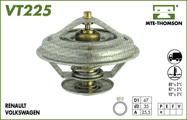 MTE-Thomson VT225.80 - Термостат, охолоджуюча рідина autozip.com.ua