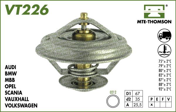 MTE-Thomson VT226.82 - Термостат, охолоджуюча рідина autozip.com.ua