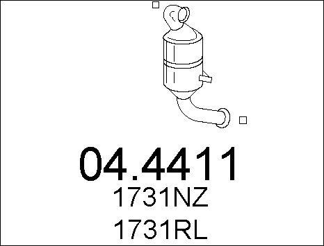 MTS 04.4411 - Каталізатор autozip.com.ua