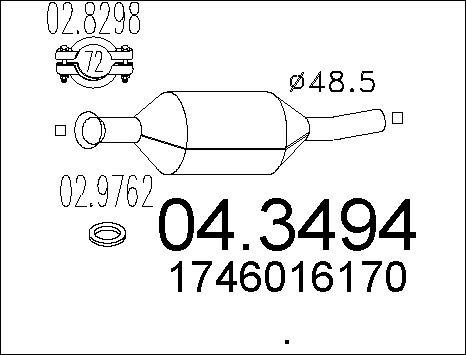 MTS 04.3494 - Каталізатор autozip.com.ua