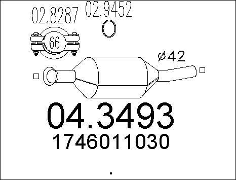 MTS 04.3493 - Каталізатор autozip.com.ua