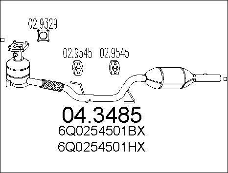 MTS 04.3485 - Каталізатор autozip.com.ua