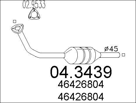 MTS 04.3439 - Каталізатор autozip.com.ua