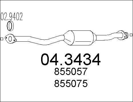 MTS 04.3434 - Каталізатор autozip.com.ua