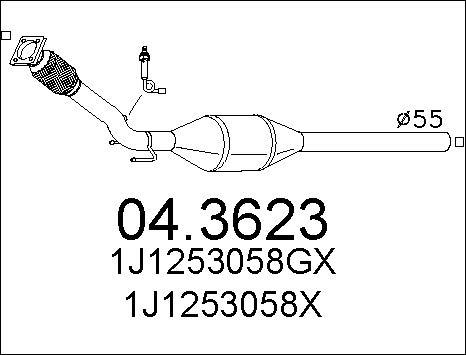 MTS 04.3623 - Каталізатор autozip.com.ua