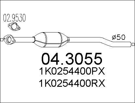 MTS 04.3055 - Каталізатор autozip.com.ua