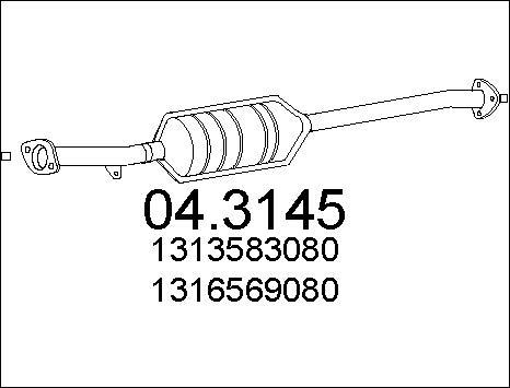 MTS 04.3145 - Каталізатор autozip.com.ua