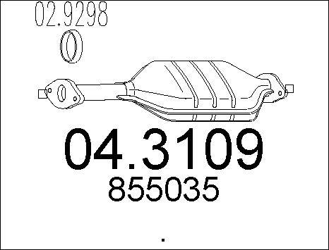 MTS 04.3109 - Каталізатор autozip.com.ua