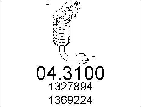 MTS 04.3100 - Каталізатор autozip.com.ua