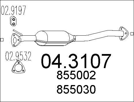 MTS 04.3107 - Каталізатор autozip.com.ua
