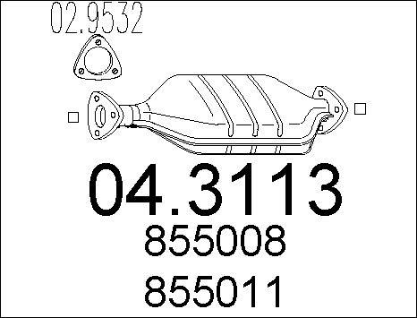MTS 04.3113 - Каталізатор autozip.com.ua