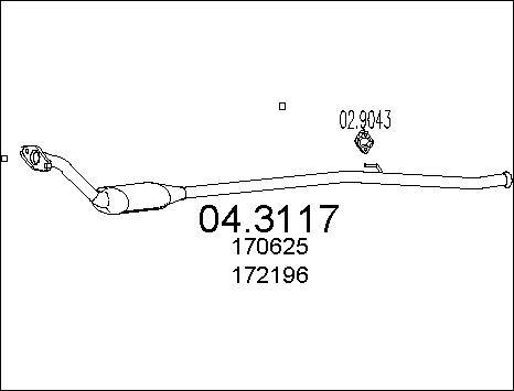 MTS 04.3117 - Каталізатор autozip.com.ua