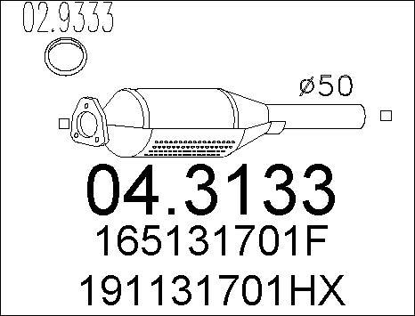 MTS 04.3133 - Каталізатор autozip.com.ua