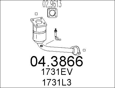 MTS 04.3866 - Каталізатор autozip.com.ua