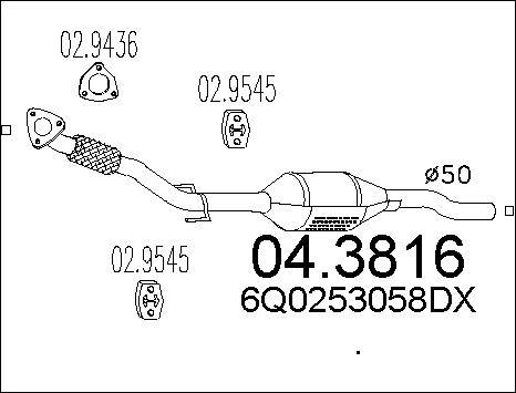 MTS 04.3816 - Каталізатор autozip.com.ua