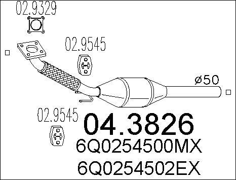 MTS 04.3826 - Каталізатор autozip.com.ua