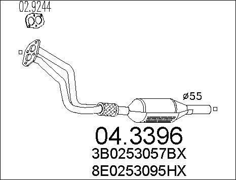 MTS 04.3396 - Каталізатор autozip.com.ua