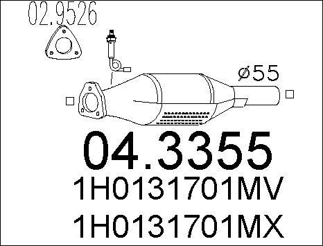 MTS 04.3355 - Каталізатор autozip.com.ua