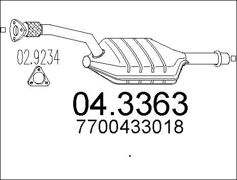 MTS 04.3363 - Каталізатор autozip.com.ua