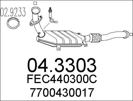 MTS 04.3303 - Каталізатор autozip.com.ua