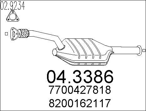 MTS 04.3386 - Каталізатор autozip.com.ua