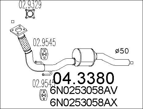 MTS 04.3380 - Каталізатор autozip.com.ua