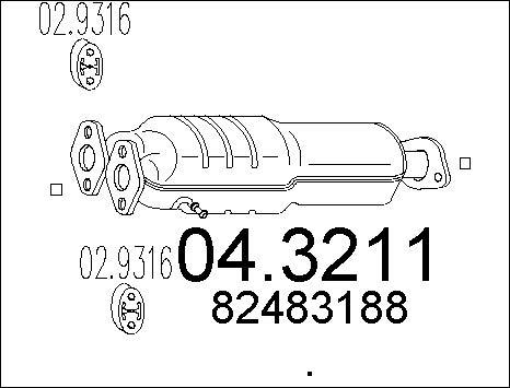 MTS 04.3211 - Каталізатор autozip.com.ua