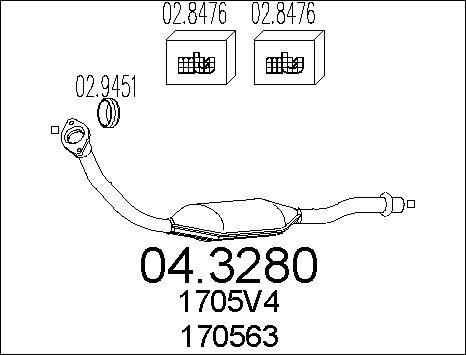 MTS 04.3280 - Каталізатор autozip.com.ua