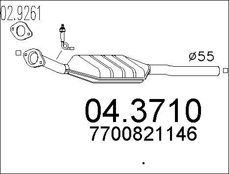 MTS 04.3710 - Каталізатор autozip.com.ua
