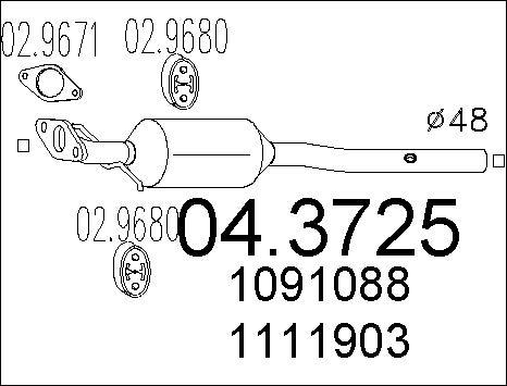 MTS 04.3725 - Каталізатор autozip.com.ua