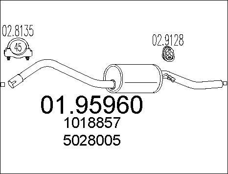 MTS 01.95960 - Глушник вихлопних газів кінцевий autozip.com.ua