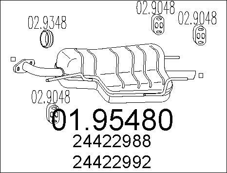 MTS 01.95480 - Глушник вихлопних газів кінцевий autozip.com.ua