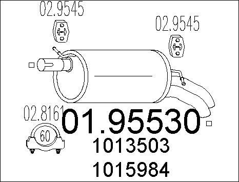 MTS 01.95530 - Глушник вихлопних газів кінцевий autozip.com.ua