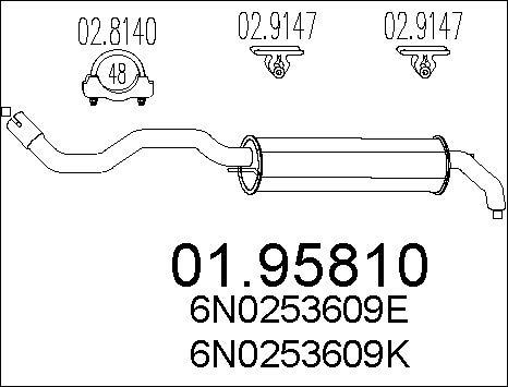 MTS 01.95810 - Глушник вихлопних газів кінцевий autozip.com.ua