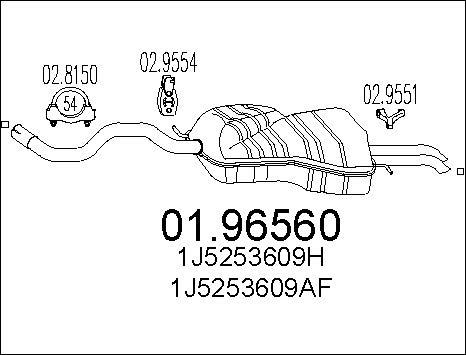 MTS 01.96560 - Глушник вихлопних газів кінцевий autozip.com.ua