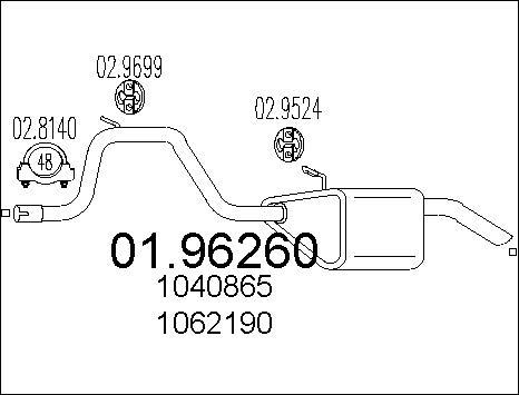 MTS 01.96260 - Глушник вихлопних газів кінцевий autozip.com.ua