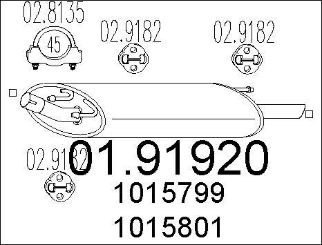 MTS 01.91920 - Глушник вихлопних газів кінцевий autozip.com.ua