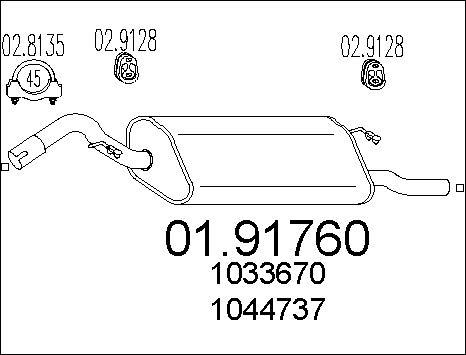MTS 01.91760 - Глушник вихлопних газів кінцевий autozip.com.ua