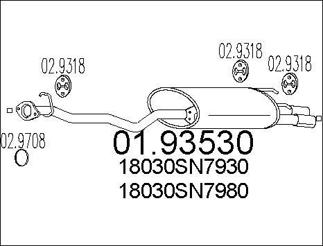 MTS 01.93530 - Глушник вихлопних газів кінцевий autozip.com.ua