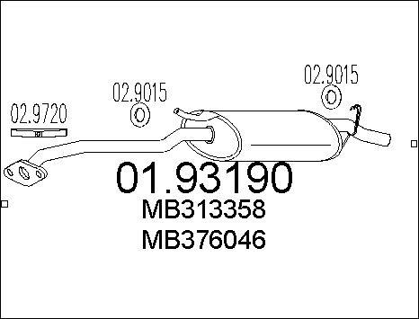 MTS 01.93190 - Глушник вихлопних газів кінцевий autozip.com.ua