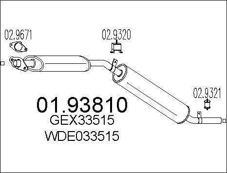 MTS 01.93810 - Глушник вихлопних газів кінцевий autozip.com.ua