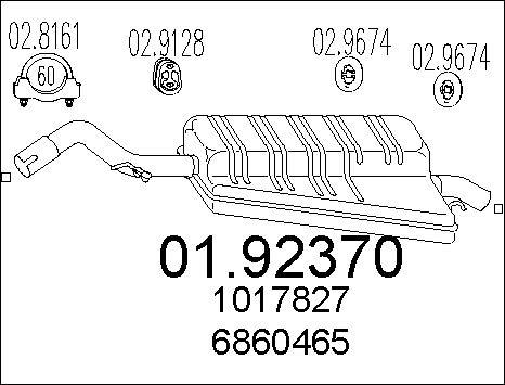 MTS 01.92370 - Глушник вихлопних газів кінцевий autozip.com.ua